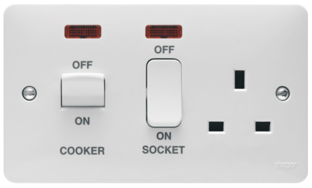 Hager WMCC50N Cooker Control Unit 45A & LED
